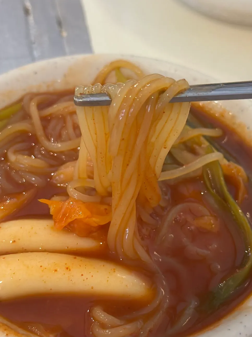 Instant tteokbokki loaded with jjolmyeon noodles