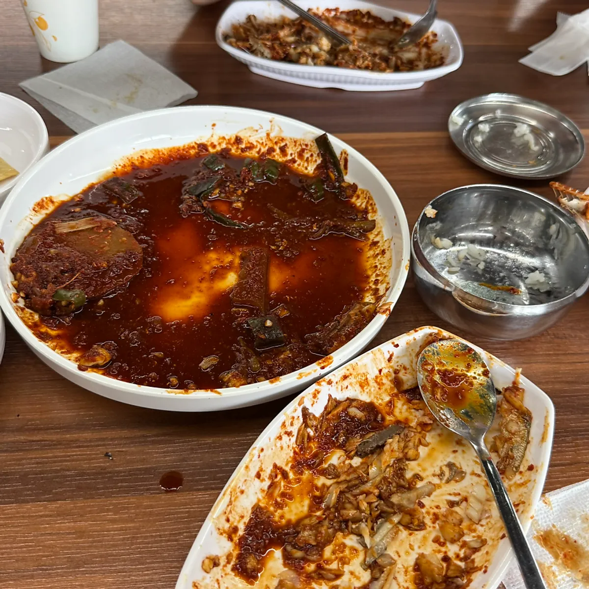 싹싹 비운 제주마농 갈치조림 냄비