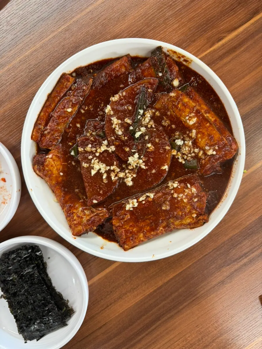 식사 마무리한 온정조림 갈치조림 냄비