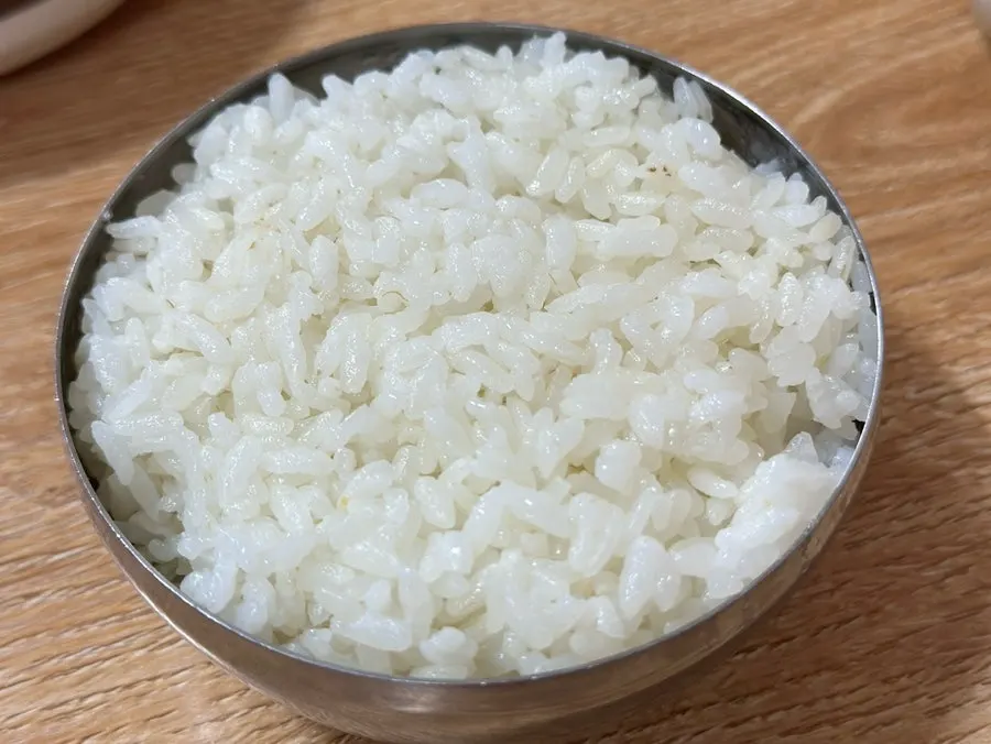 Fluffy bowl of rice served with naejangtang