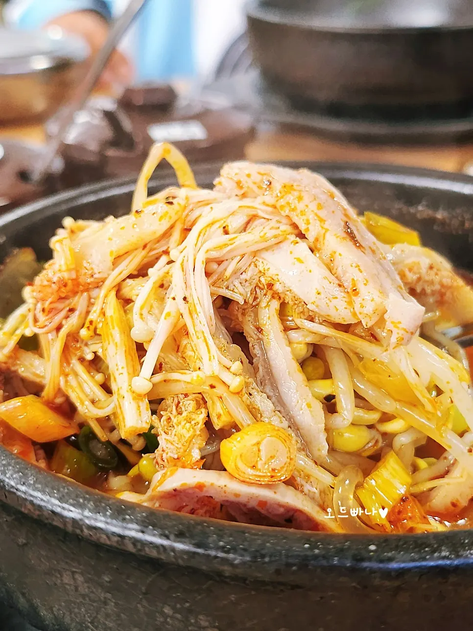 Rich broth of Korean beef naejangtang