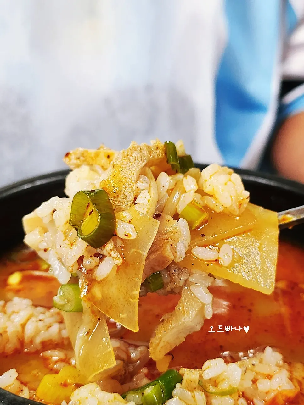 Generous ingredients in Korean beef naejangtang
