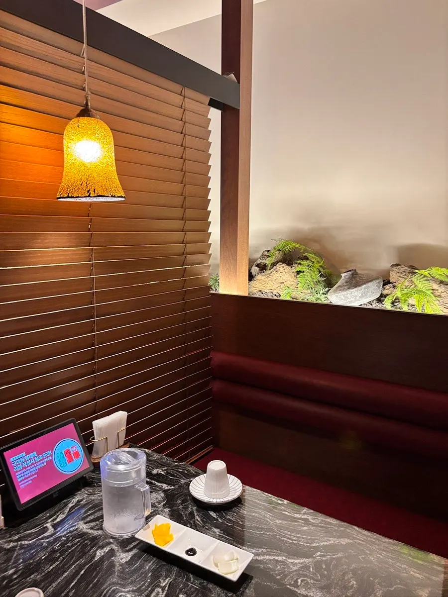 Liquor display and interior at Hyeongjeae Guui
