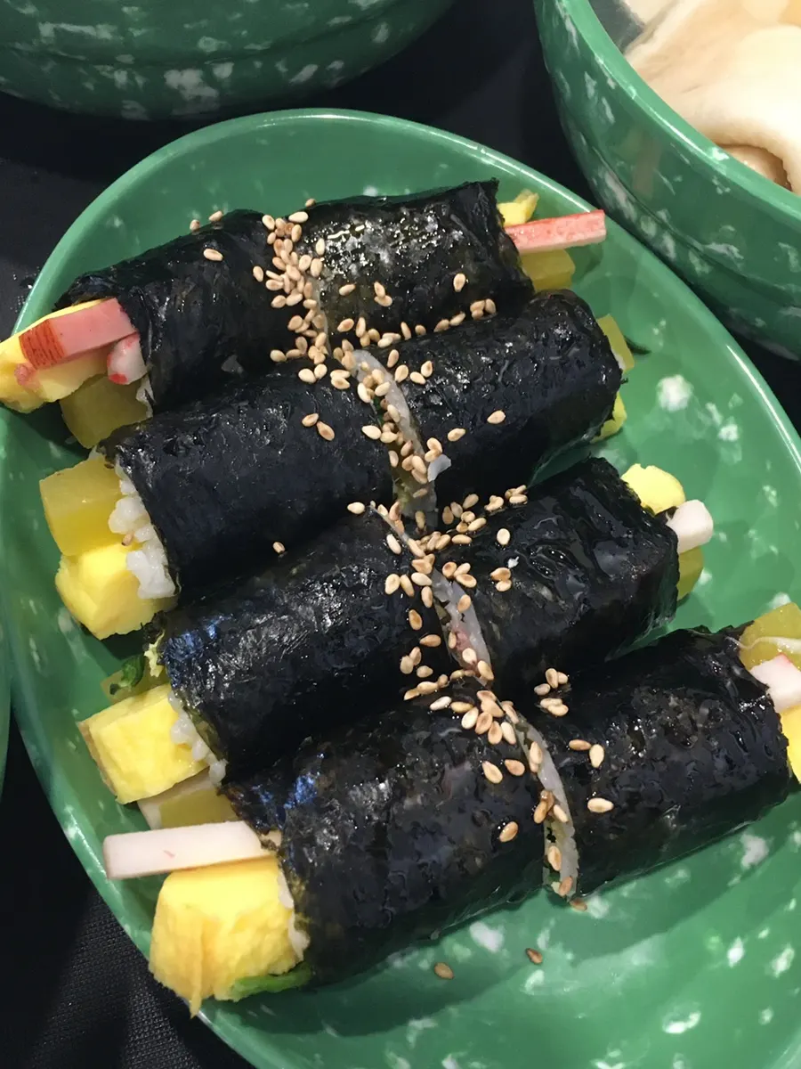 Cross-section of a fried snack showing the full filling