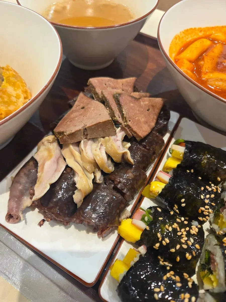 Close-up of the full Hyeonseonine snack spread
