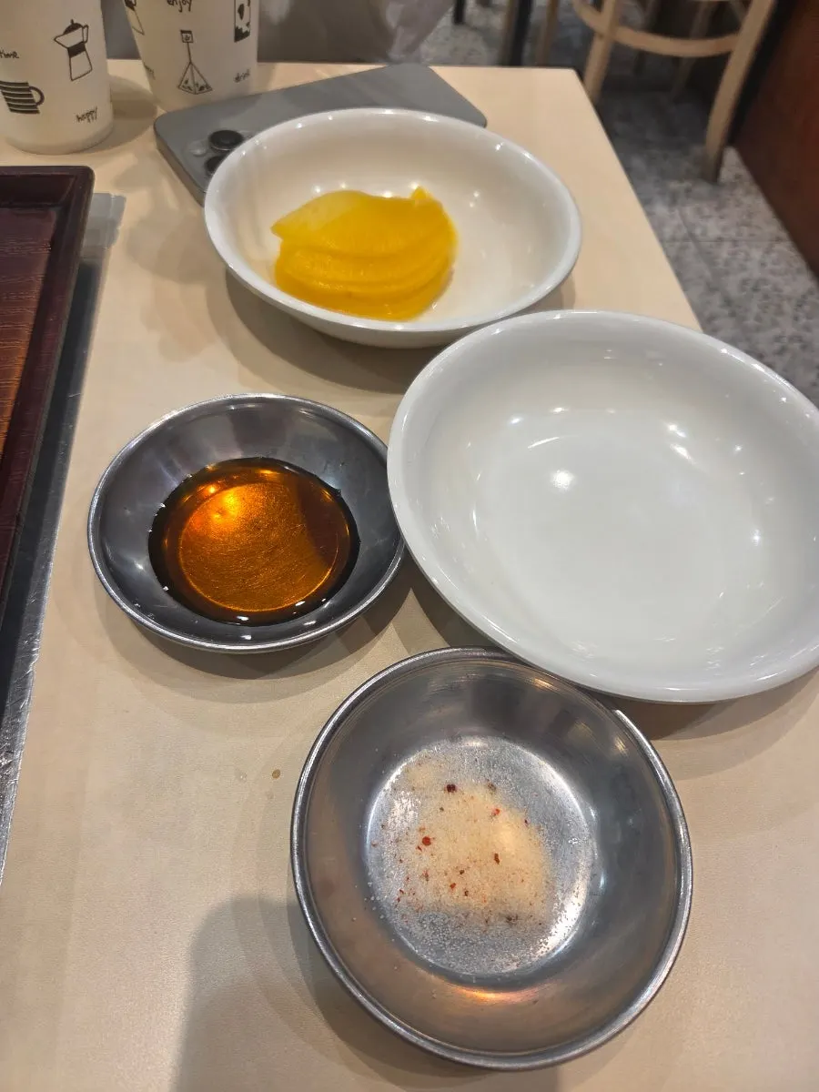 Table mid-meal with the Hyeonseoni Set