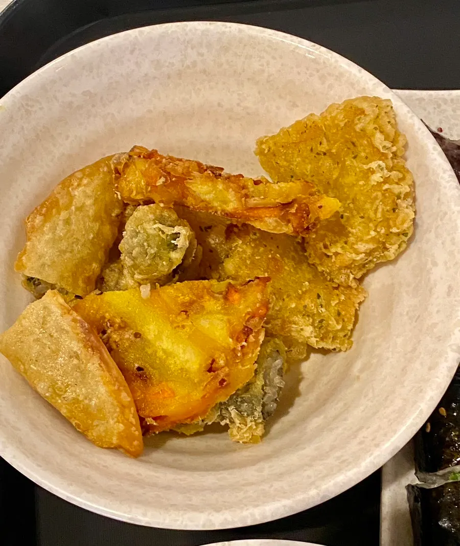 Plate of assorted fritters