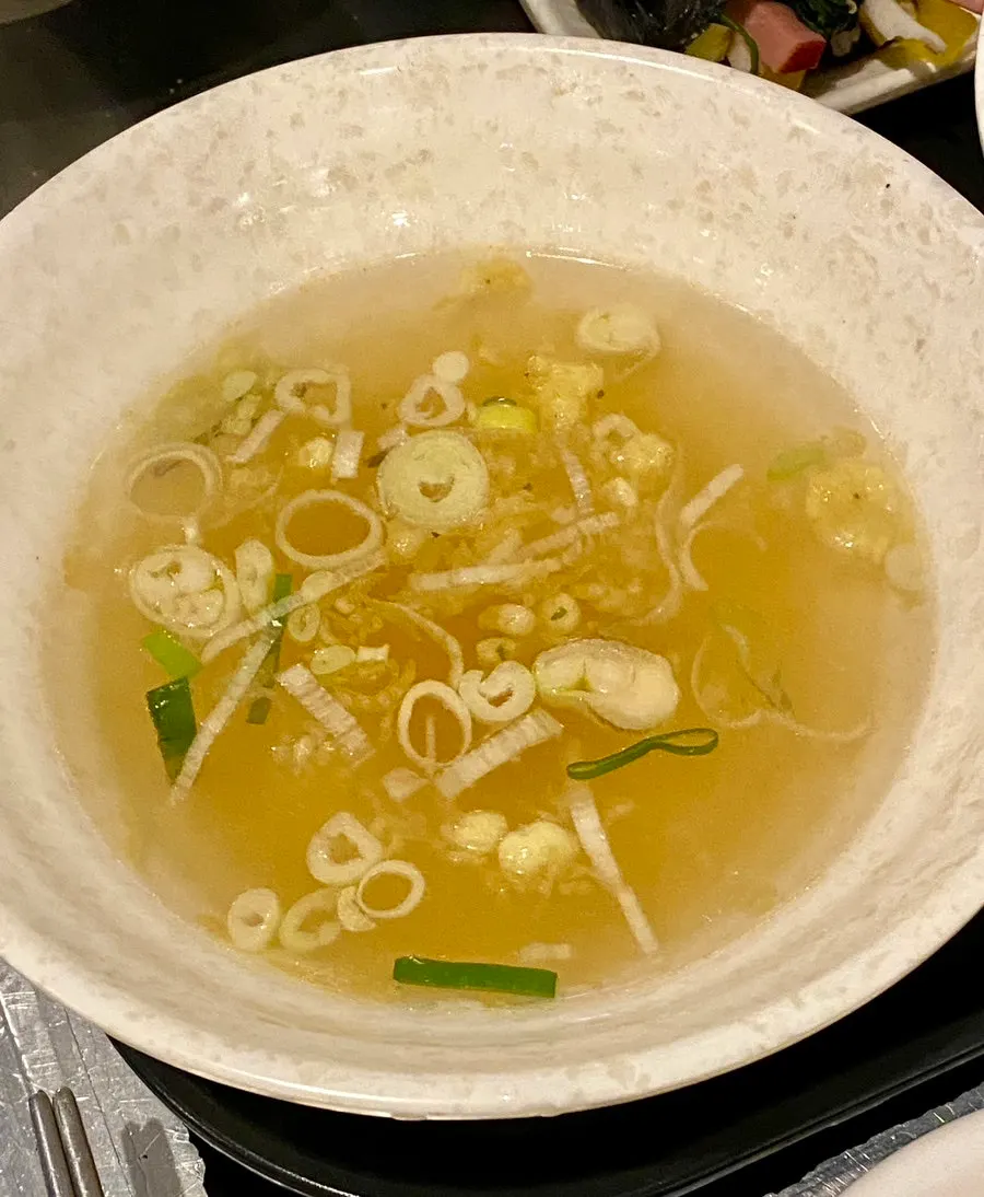 Refilled fish cake broth