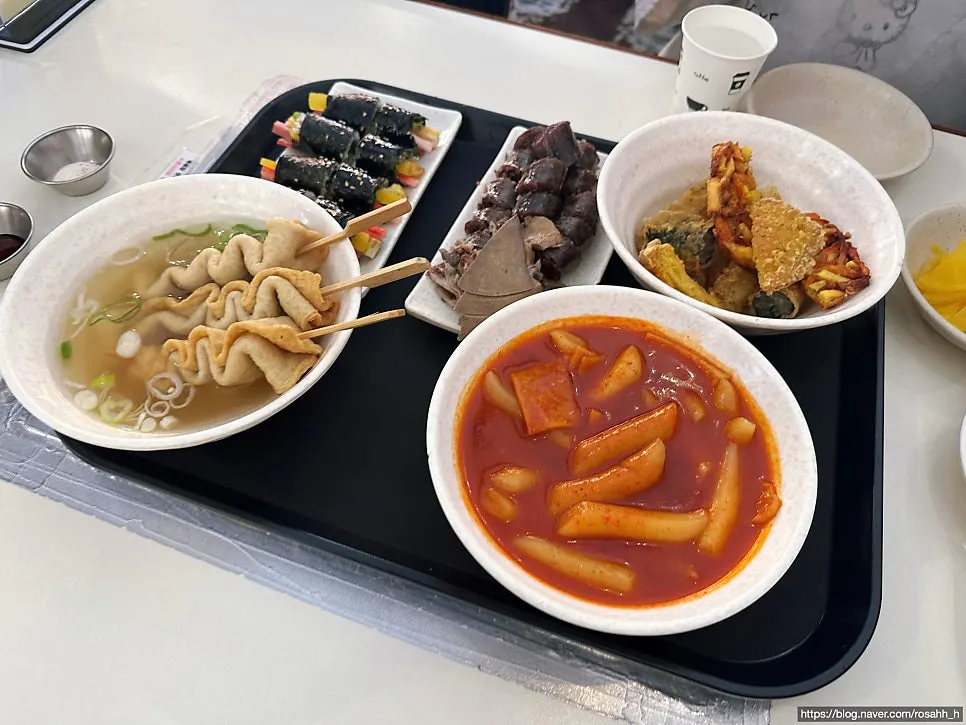 Pickled radish and small plates from the self-serve bar