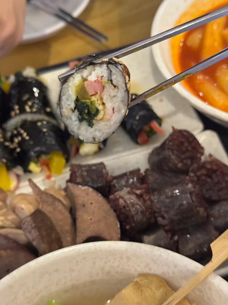 A bite paired with fish cake broth