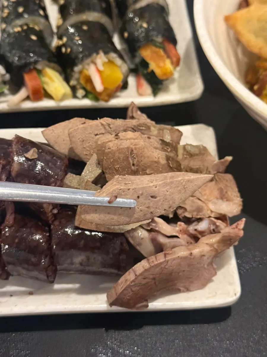 Close-up of handmade sundae served with organ meat