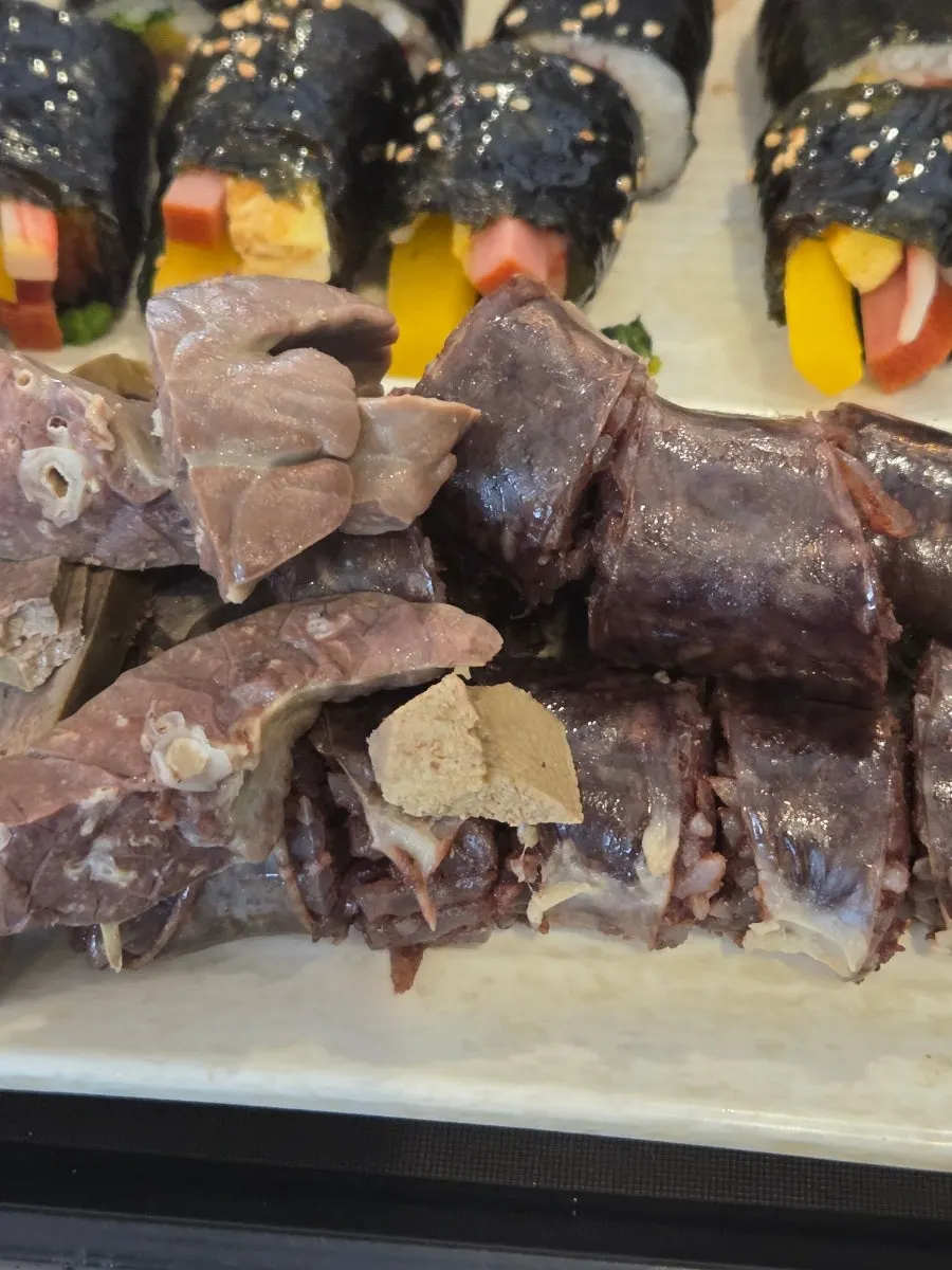 A plate of mini gimbap