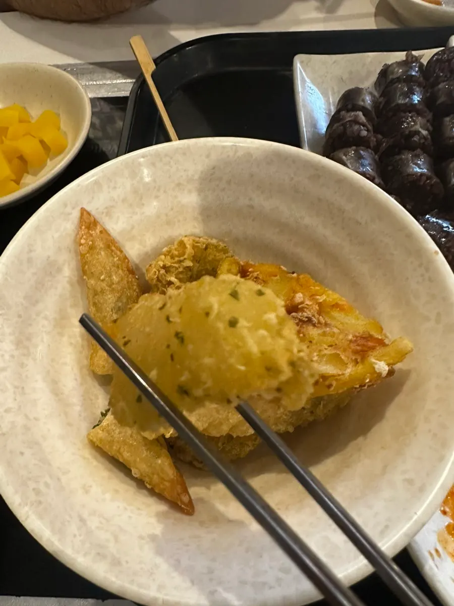 Squid fritters from the Hyeonseonine combo set