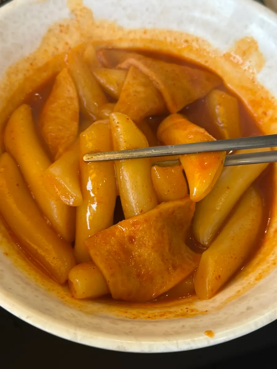 순한맛 떡볶이 한 접시