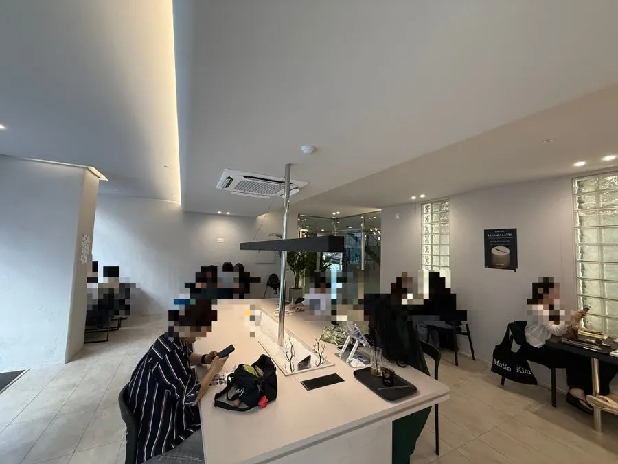 Group seating in the middle of the café