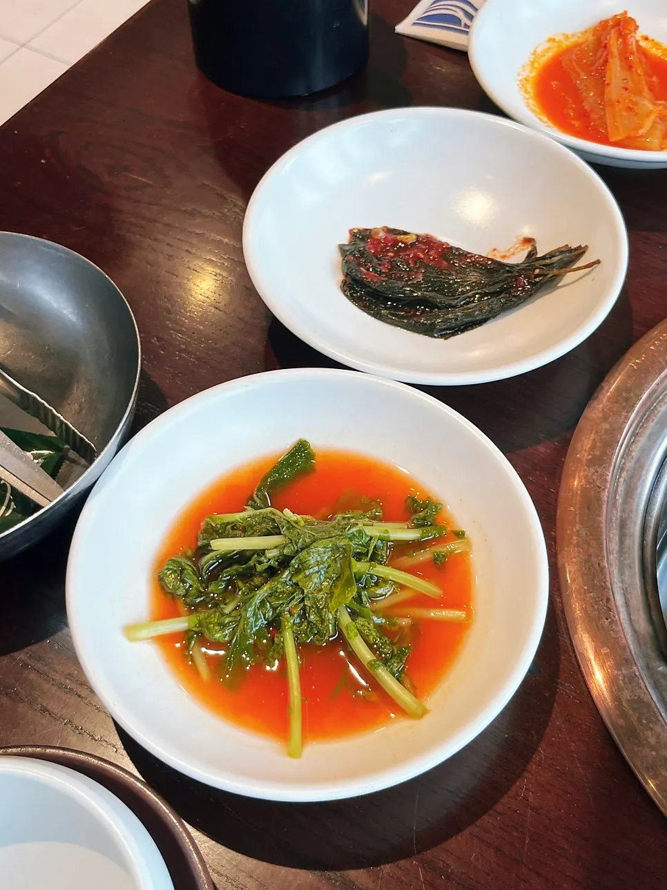 A plate of the master chef's mildly seasoned side dishes