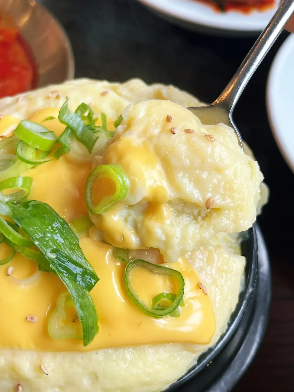 The extra cheese egg custard we ordered