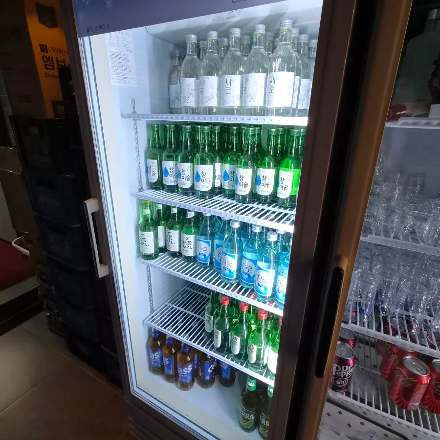Wide selection of drinks on display