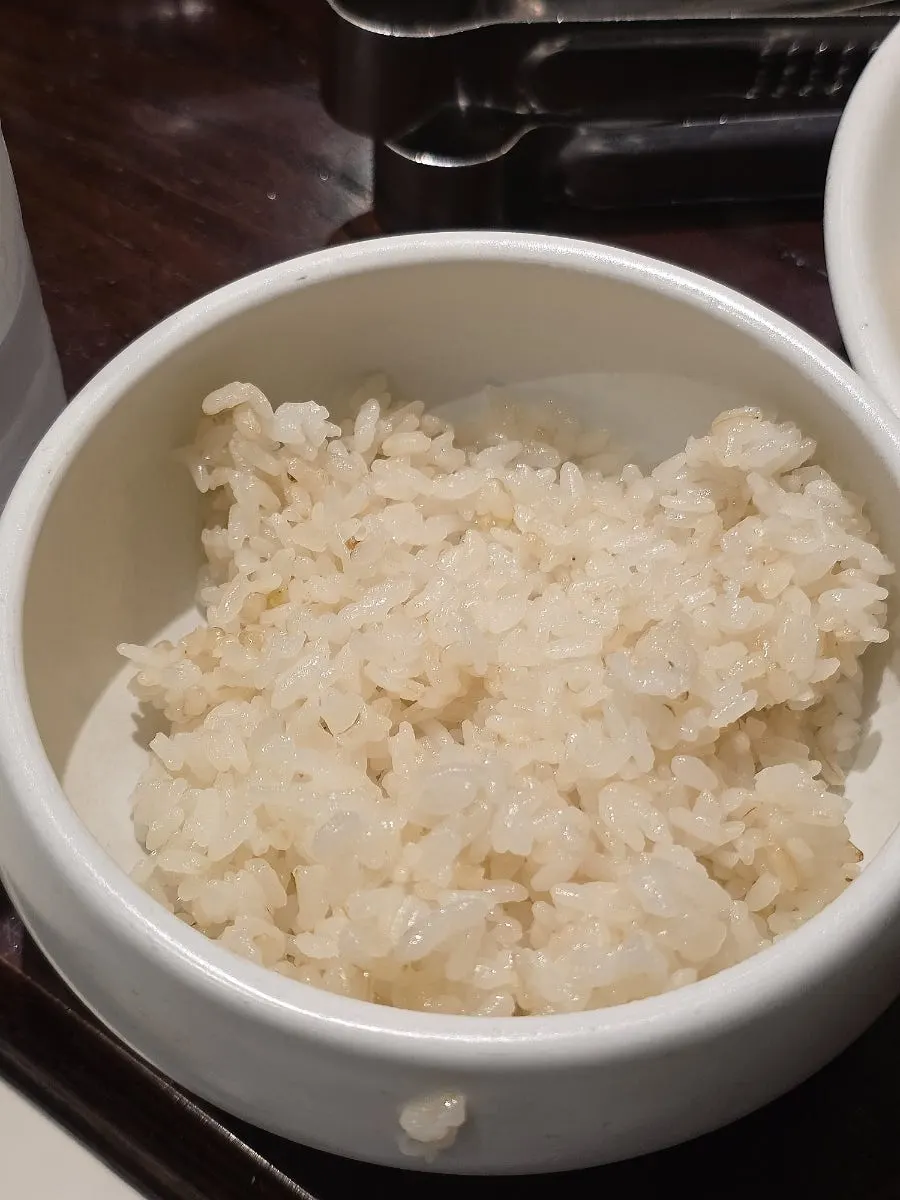 Beef tendon soybean paste stew served with rice