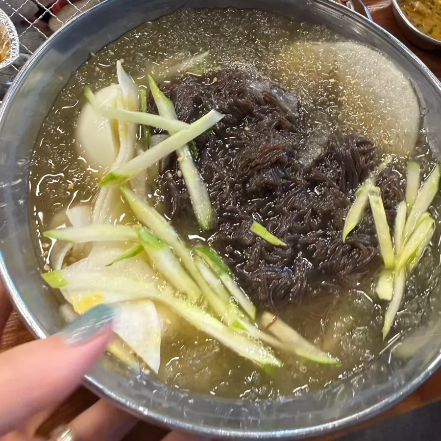 Mul-naengmyeon in icy broth