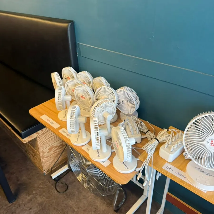 Fan inside the restaurant