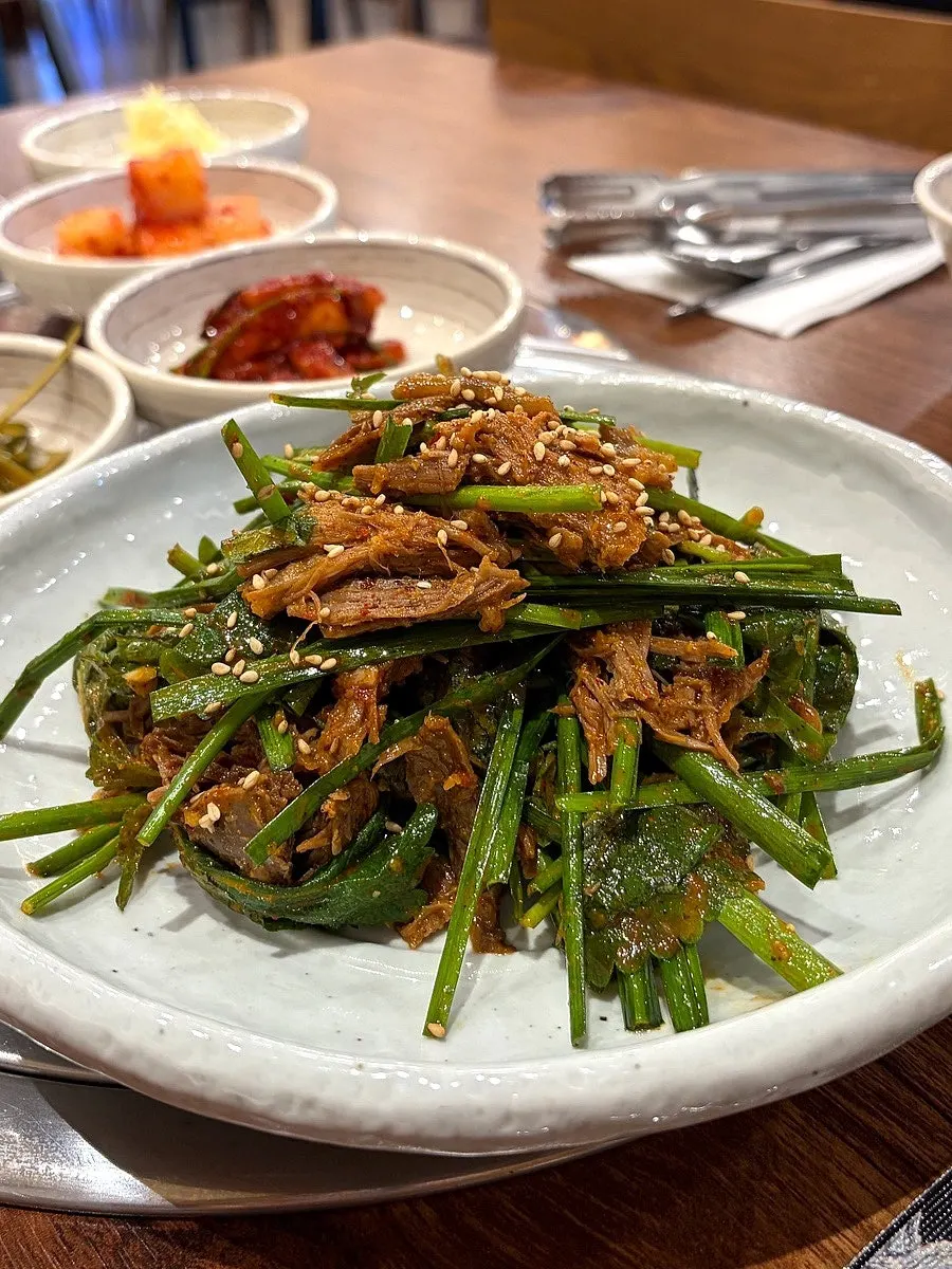 백온정 염소 2인 한상정식 상차림