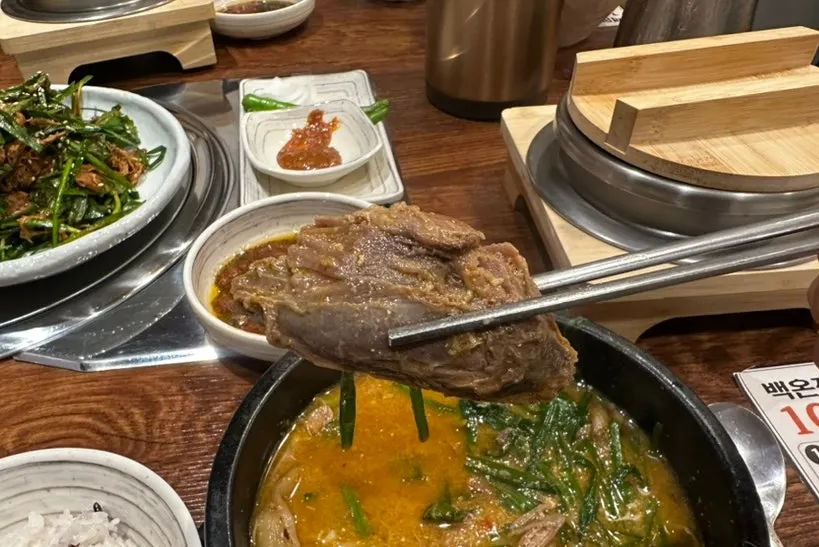 염소탕 속 실한 염소고기