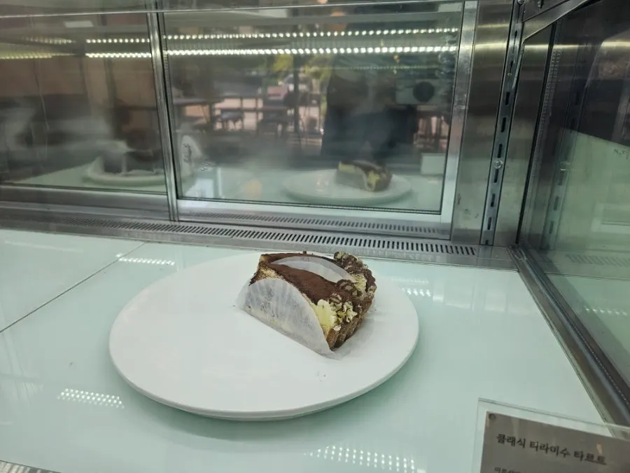 Fruit tart and cake showcase