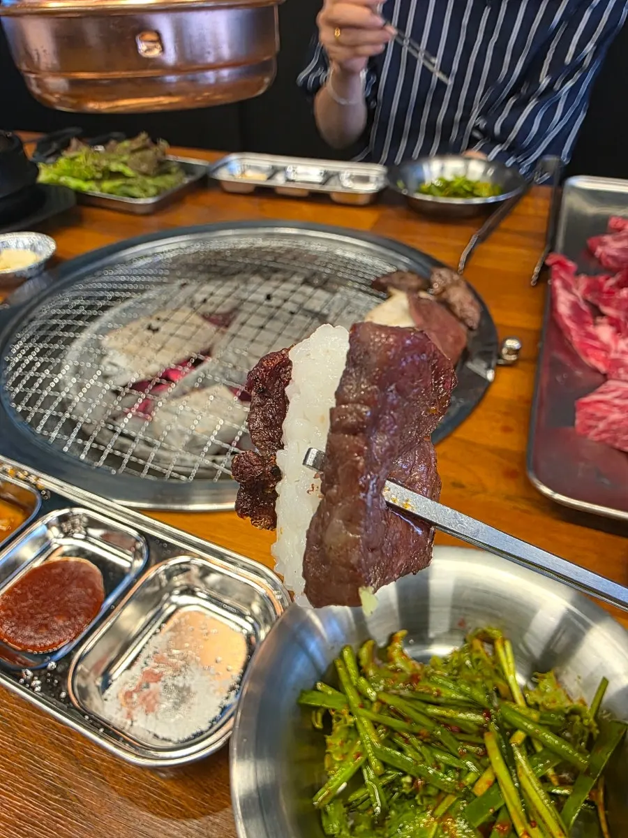 두 번째 방문의 숯불 소고기