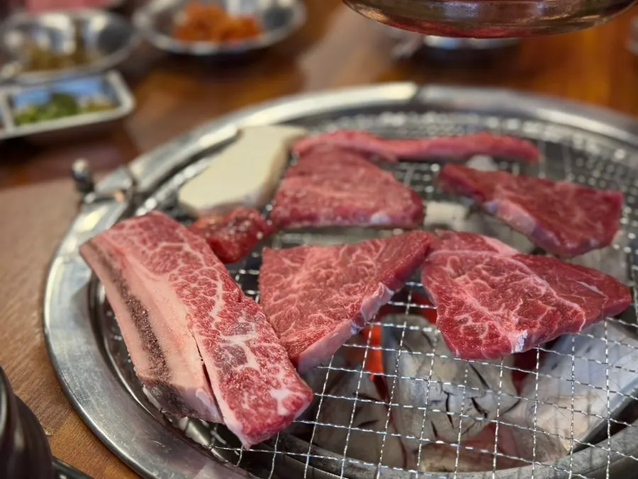 Special beef cuts placed on the grill
