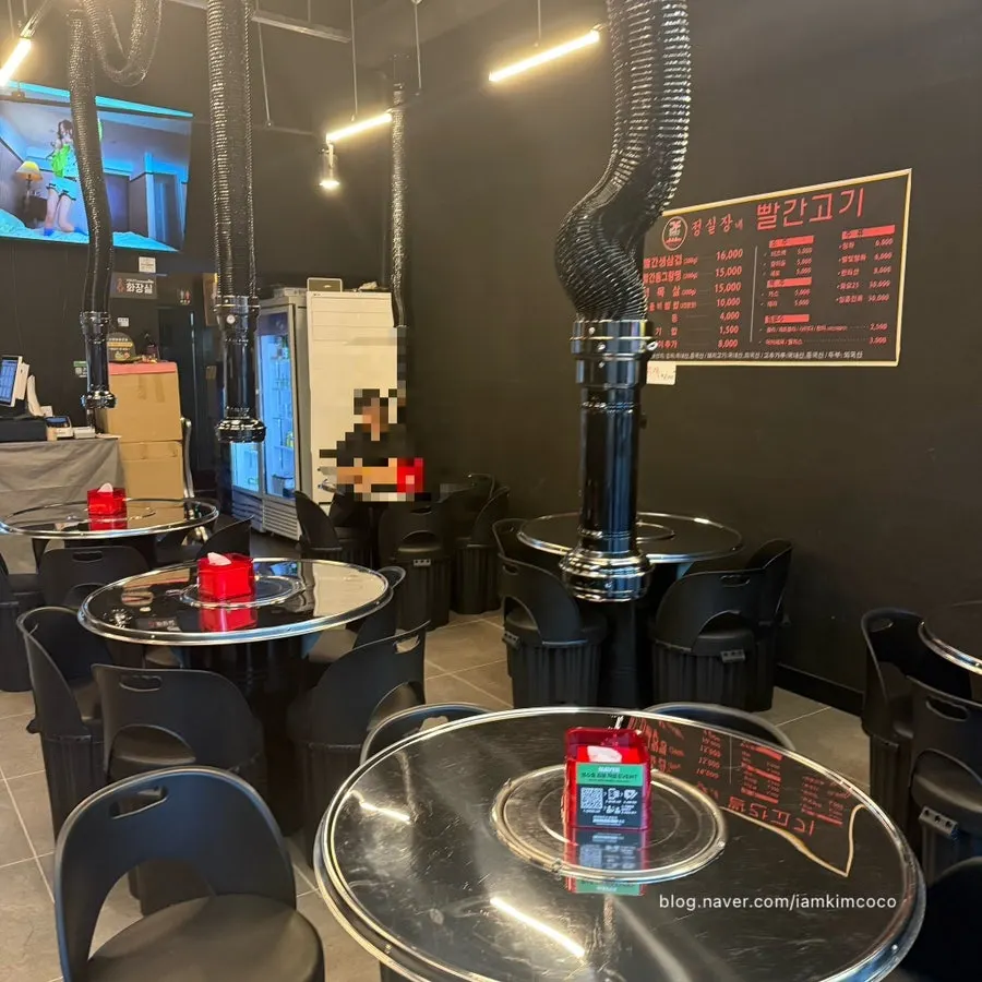 View of the clean seating area inside the restaurant