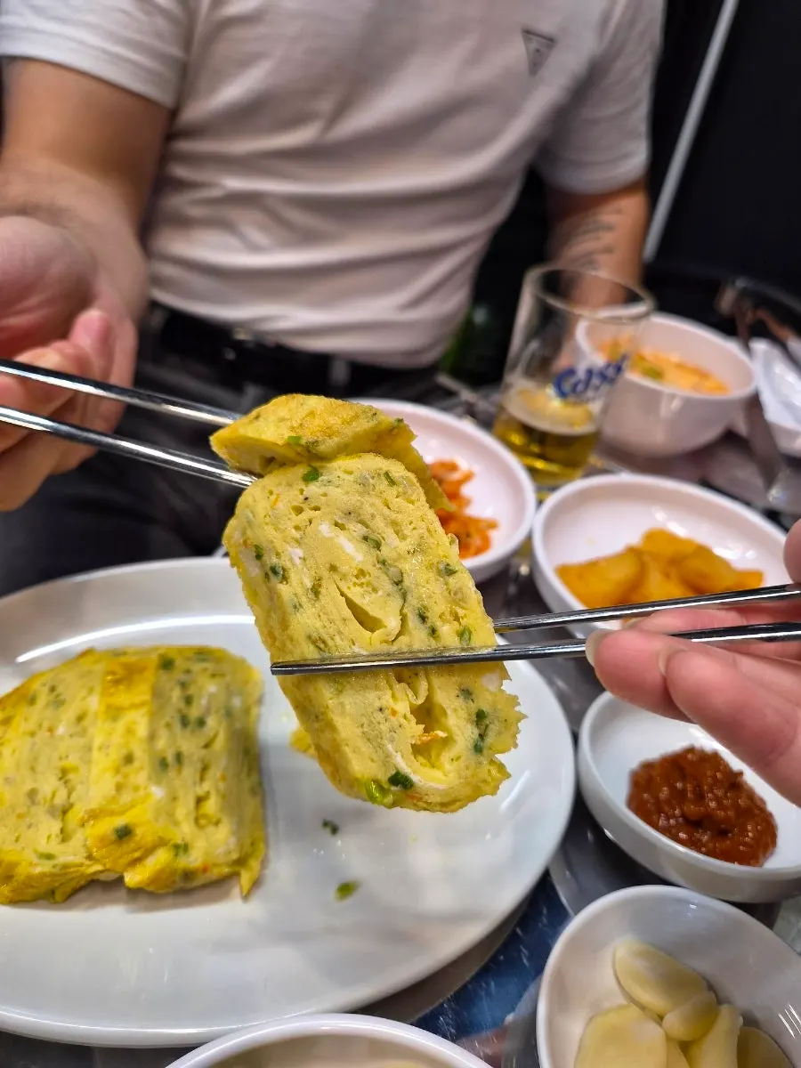 Thick egg roll side dish