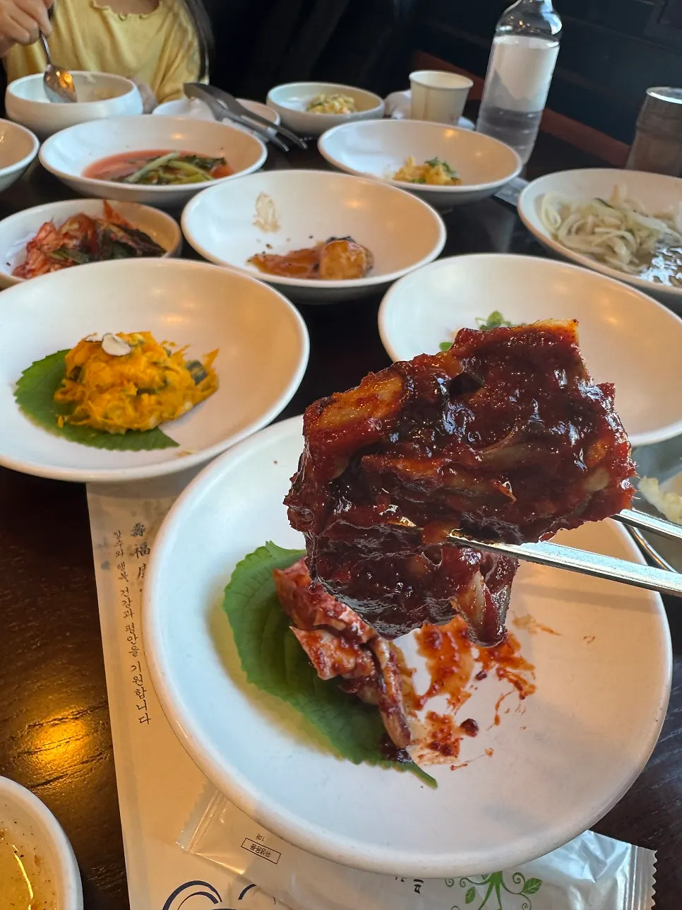 Soy-marinated crab with a soft shell at Neul Gogi Jip