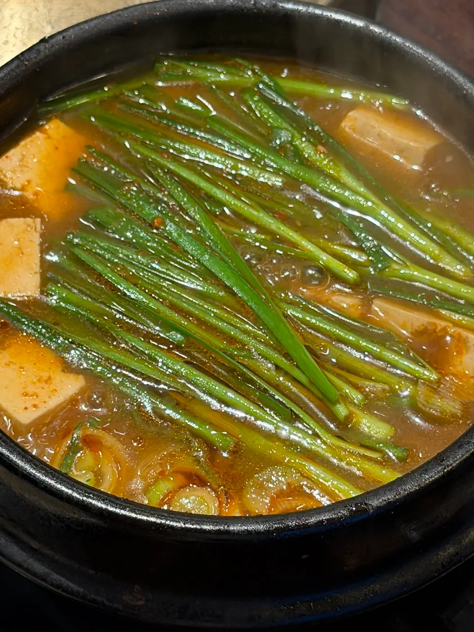 Doenjang stew with beef tendon