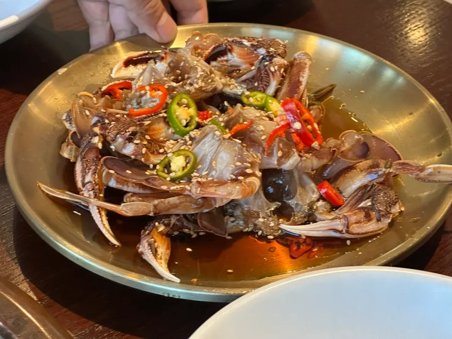 Ganjang gejang soy crab packed with meat