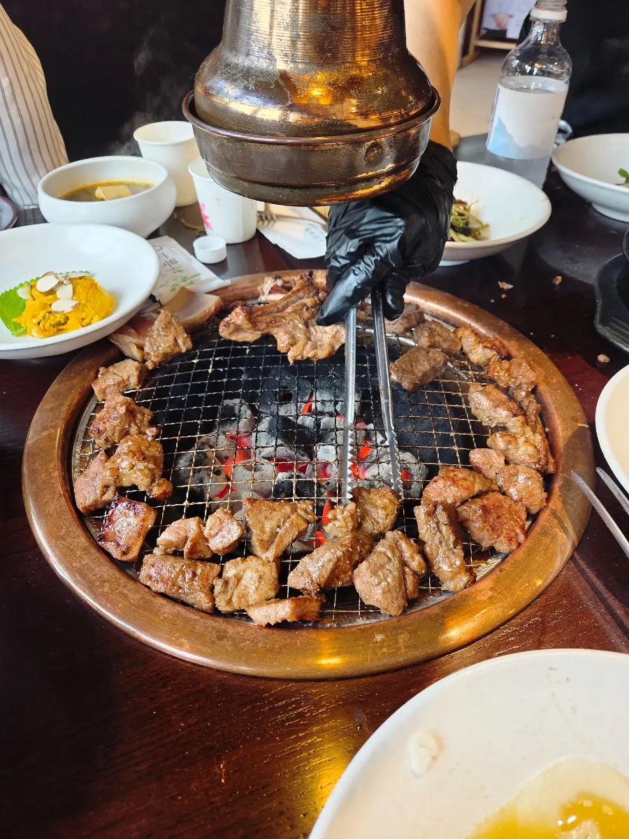 Pork galbi ordered for three people