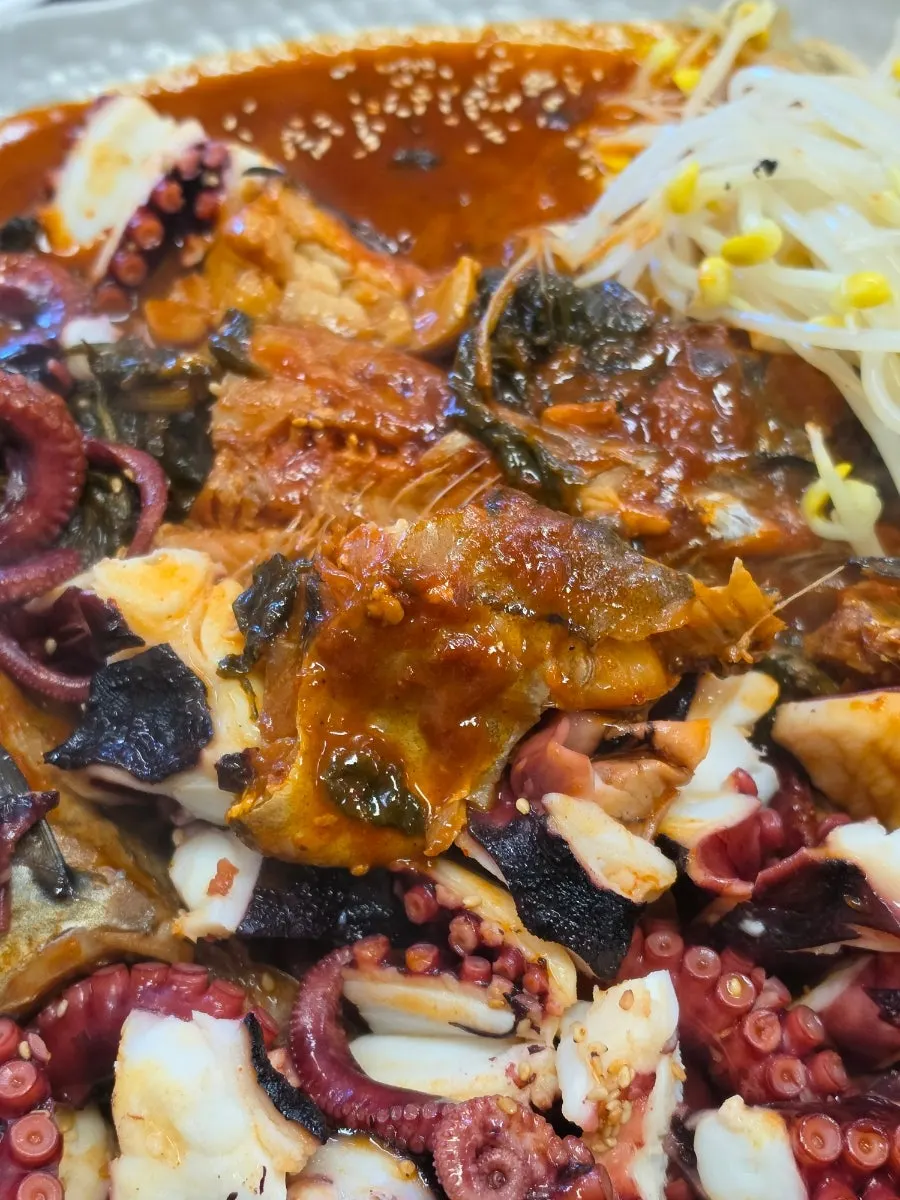 Kodari flesh deeply seasoned with sauce
