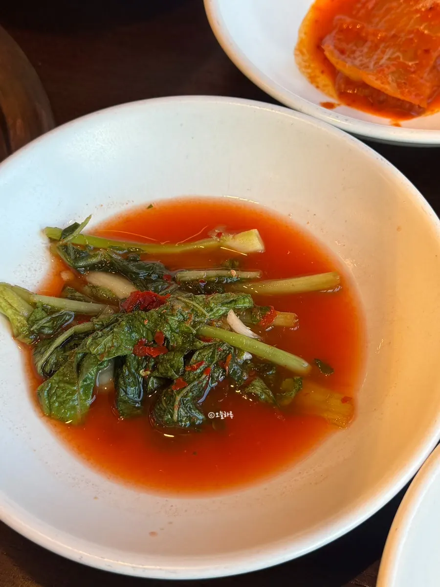A plate of Korean side dishes