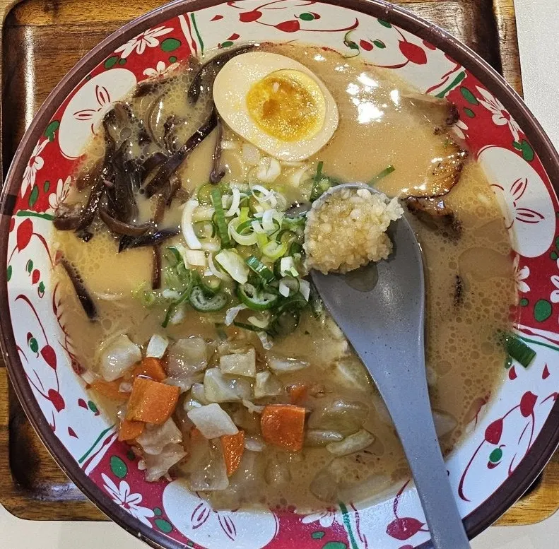 Miso ramen with soybean-paste-based broth