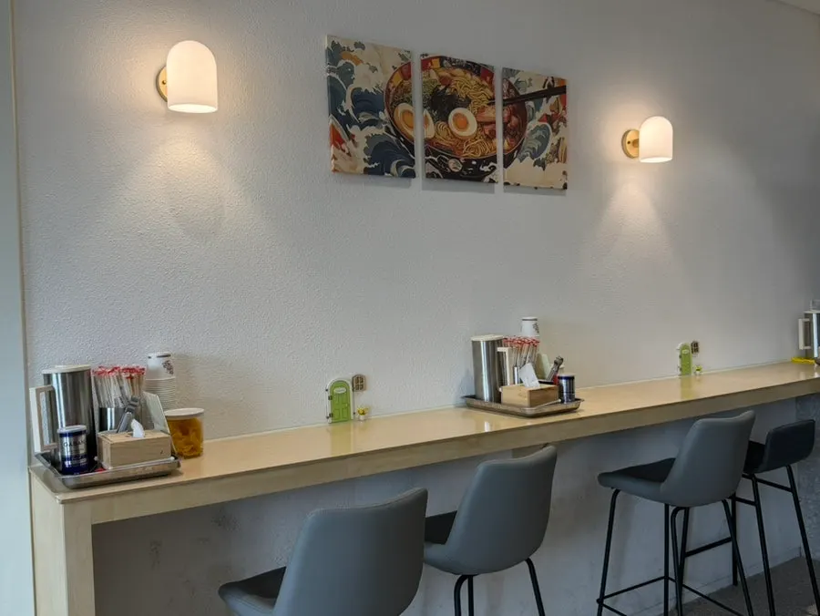 Table seating and bar seats at Ichiba Ramen