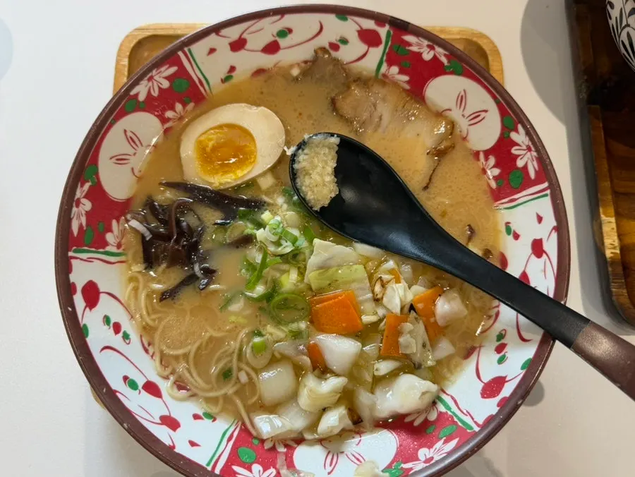 A bowl of miso ramen at Ichiba Ramen