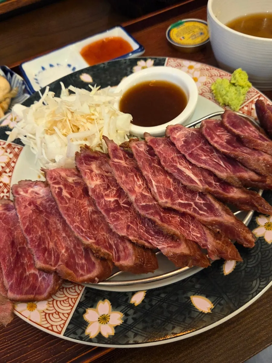 Ichigyu steak set with thin sirloin