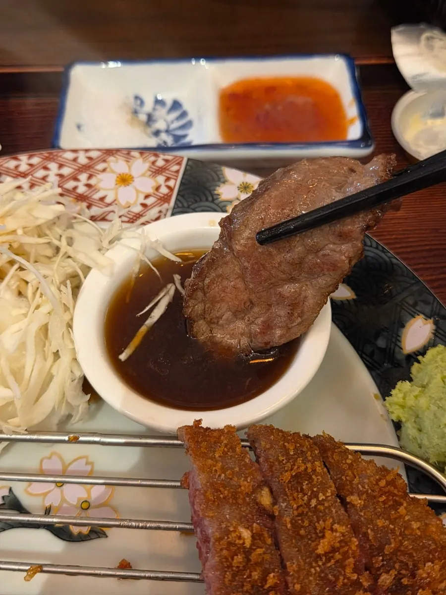 A piece of steak cooked in butter