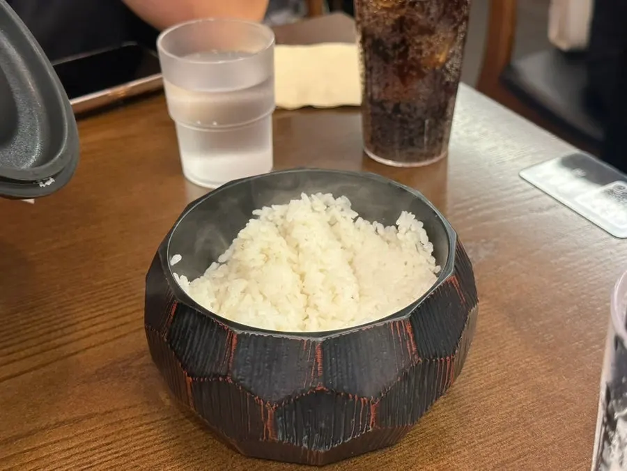 The gyukatsu set for two, served as ordered