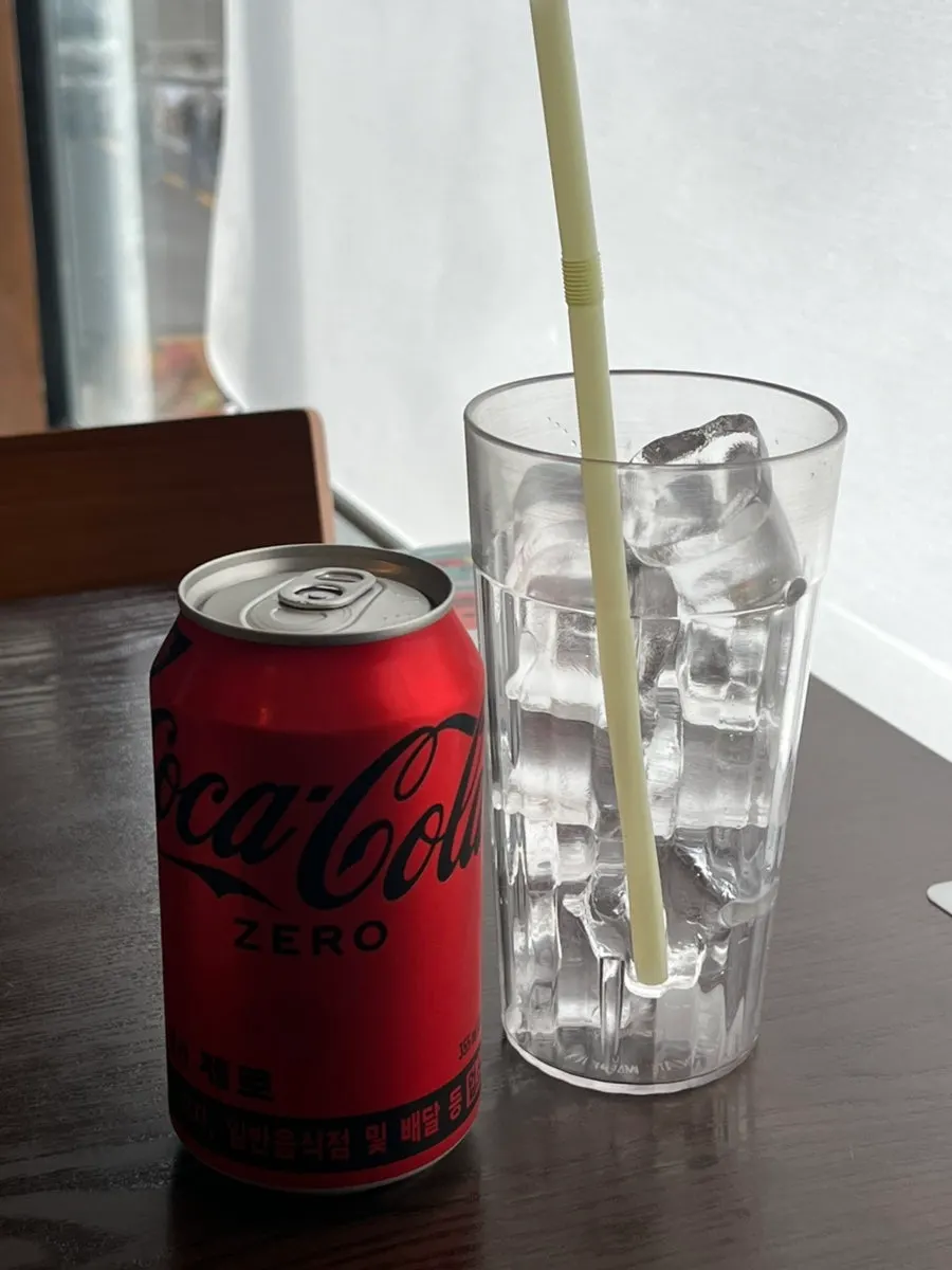 Soda ordered alongside the gyukatsu