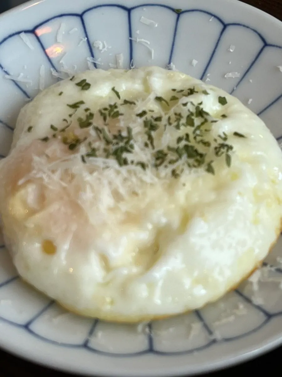 Fried egg added to go with the curry