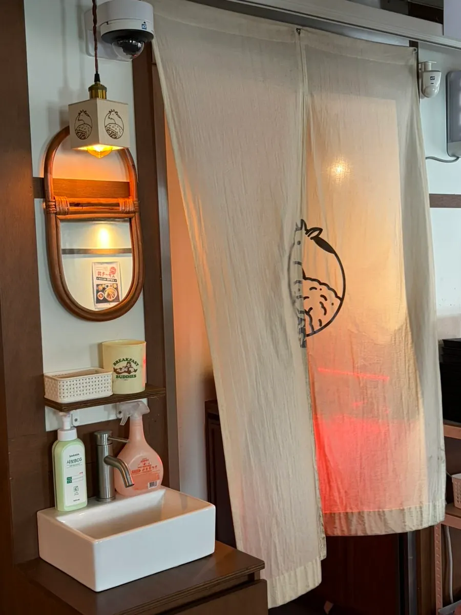 Spacious table seating inside the restaurant