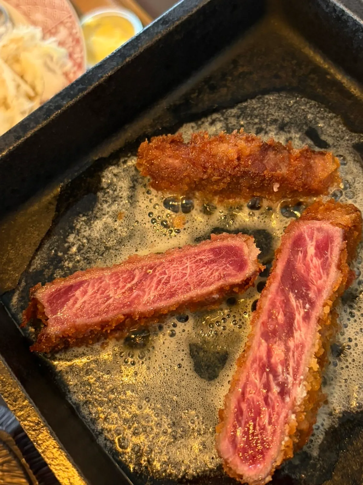 Isigny butter served alongside the gyukatsu