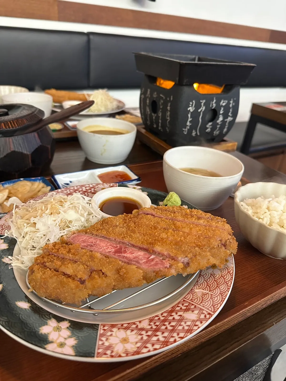 Full spread of the gyukatsu set