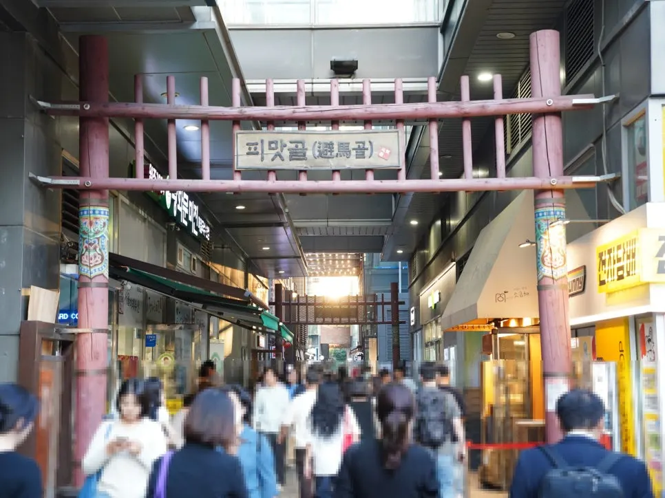광화문역과 종각역 사이 피맛골 거리
